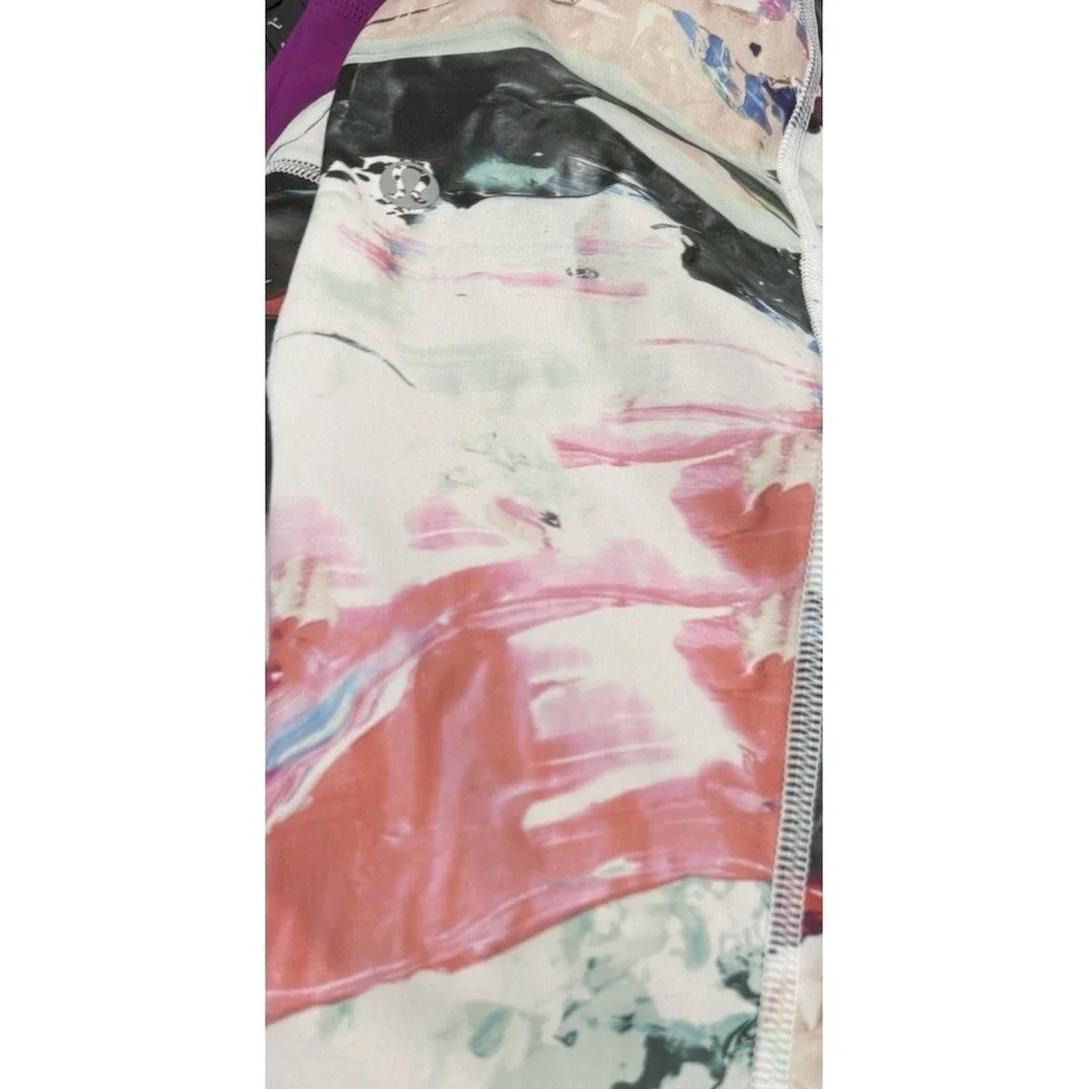 Lululemon Speed Tight III Leggings Pigment Wave Multicolor Pattern Size 6
